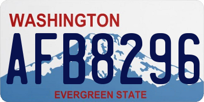WA license plate AFB8296