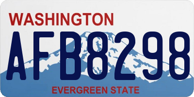 WA license plate AFB8298