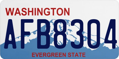 WA license plate AFB8304