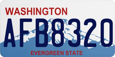 WA license plate AFB8320