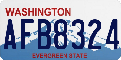 WA license plate AFB8324