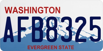 WA license plate AFB8325
