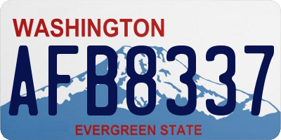 WA license plate AFB8337