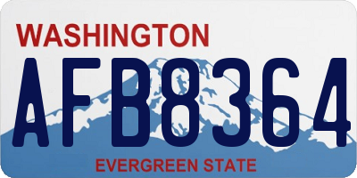 WA license plate AFB8364