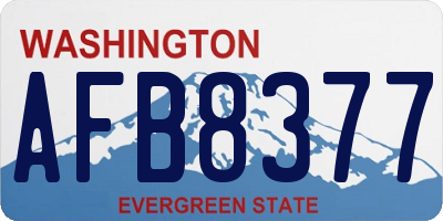 WA license plate AFB8377