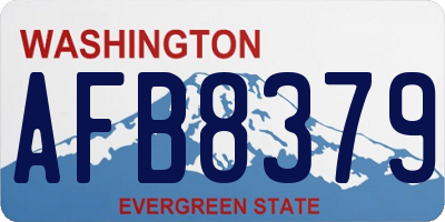 WA license plate AFB8379