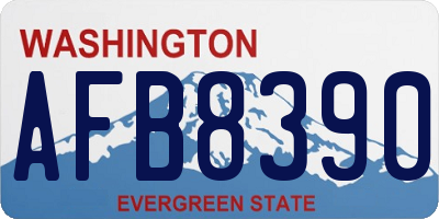 WA license plate AFB8390