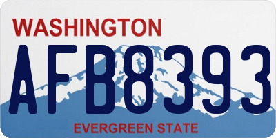 WA license plate AFB8393