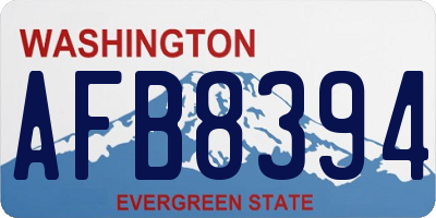 WA license plate AFB8394