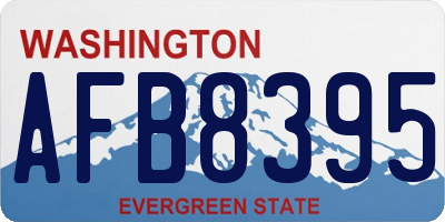 WA license plate AFB8395