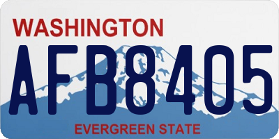 WA license plate AFB8405