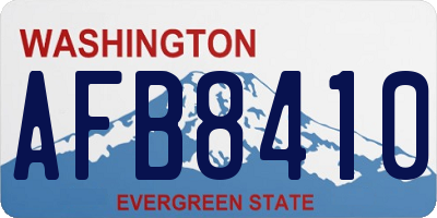 WA license plate AFB8410