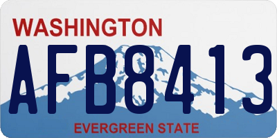WA license plate AFB8413
