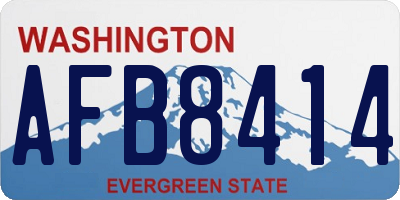 WA license plate AFB8414