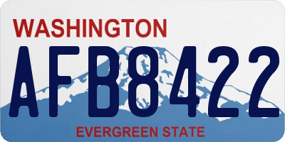 WA license plate AFB8422