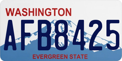 WA license plate AFB8425