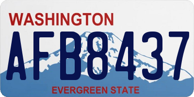 WA license plate AFB8437