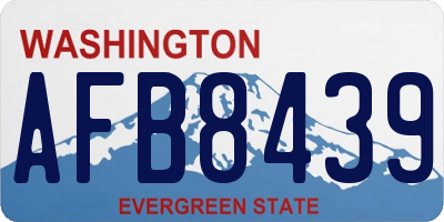 WA license plate AFB8439