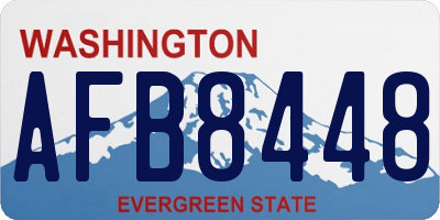 WA license plate AFB8448
