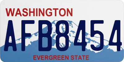 WA license plate AFB8454