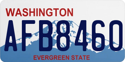 WA license plate AFB8460