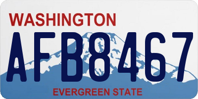 WA license plate AFB8467