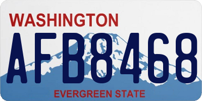 WA license plate AFB8468