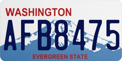 WA license plate AFB8475
