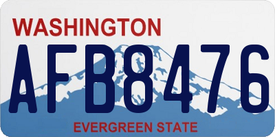 WA license plate AFB8476