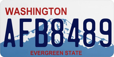 WA license plate AFB8489