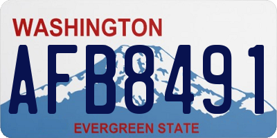 WA license plate AFB8491