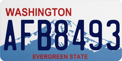 WA license plate AFB8493