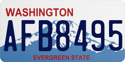 WA license plate AFB8495