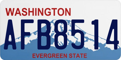 WA license plate AFB8514