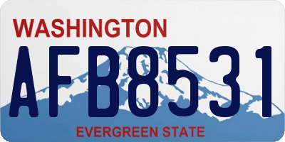 WA license plate AFB8531