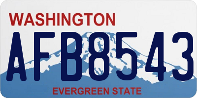 WA license plate AFB8543