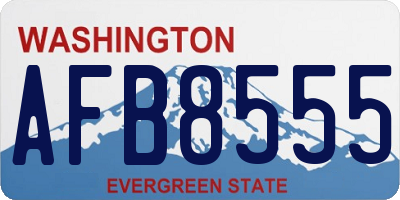 WA license plate AFB8555