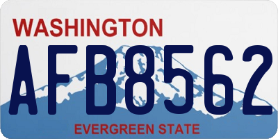 WA license plate AFB8562