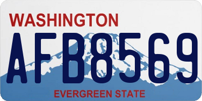 WA license plate AFB8569