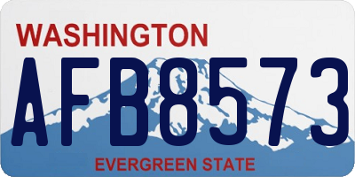 WA license plate AFB8573