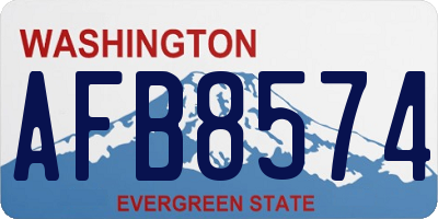 WA license plate AFB8574