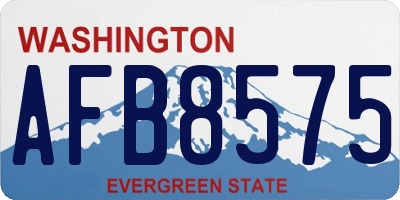 WA license plate AFB8575