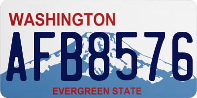 WA license plate AFB8576