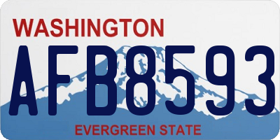 WA license plate AFB8593