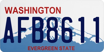 WA license plate AFB8611