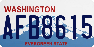 WA license plate AFB8615