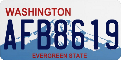 WA license plate AFB8619