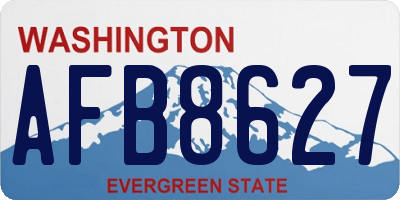 WA license plate AFB8627