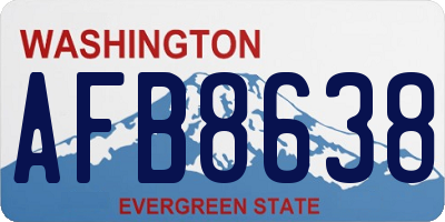 WA license plate AFB8638