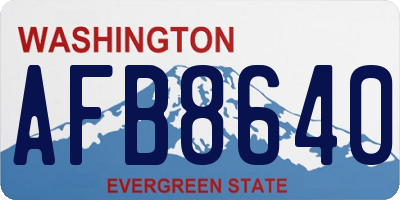WA license plate AFB8640